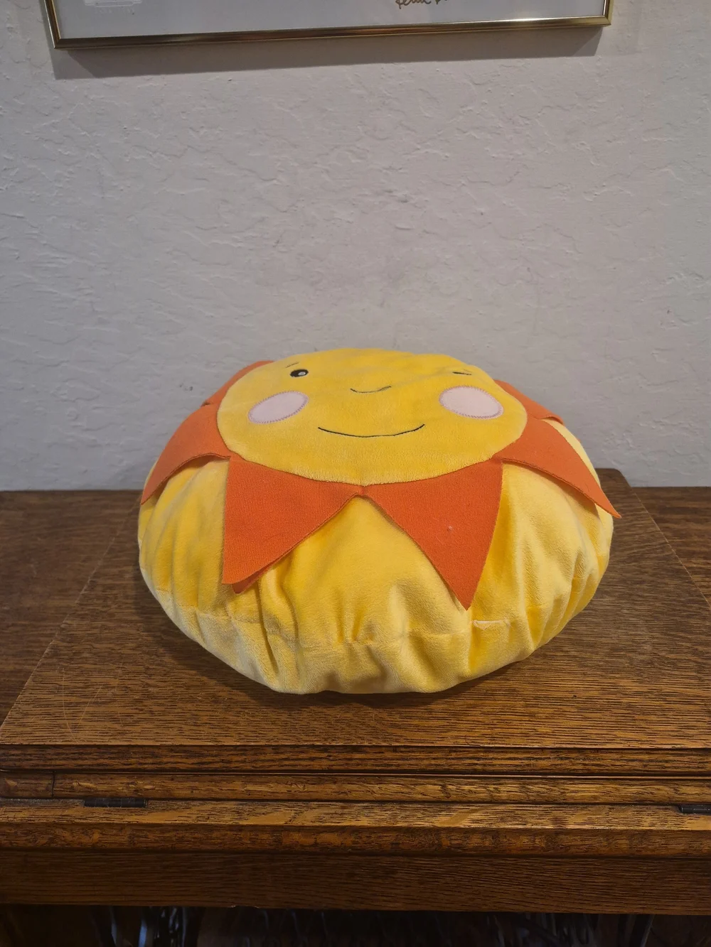 IKEA Soligt Yellow Sun Plush Throw Pillow Toy 12